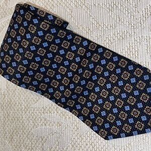 XYZ INC  Blue and Black Patterned Men's Silk Tie